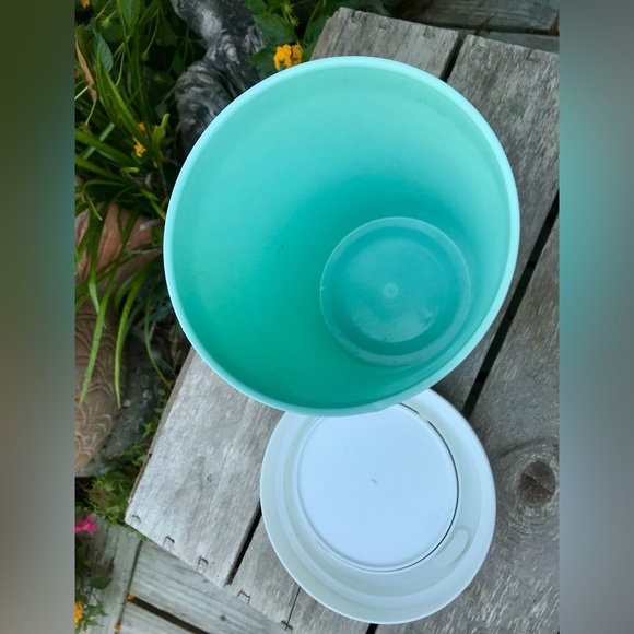 Oversized Jumbo Plastic Coffee Cup Shaped Aqua Container Bin Room Decor Display - Picture 4 of 13